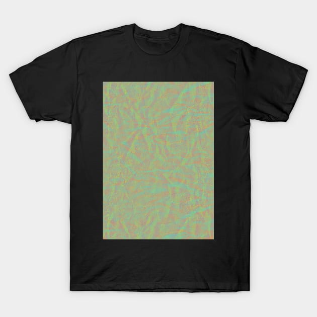 Colourful Abstract Crumpled Paper T-Shirt by JustGottaDraw